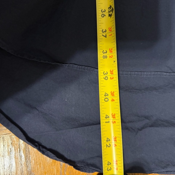 Stefano Mortari Midi Shirt Dress High Low Navy IT 42 or US 6 Lagenlook Artisinal - Picture 16 of 16